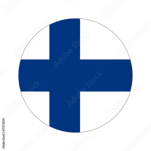 Circular world Flag finland