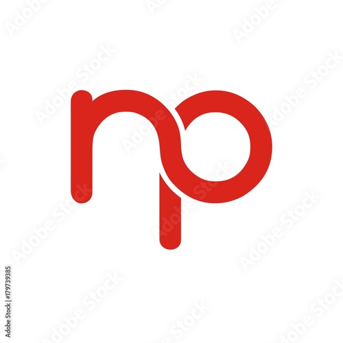 np logo initial letter design template vector illustration