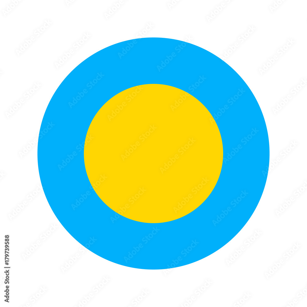 Circular world Flag