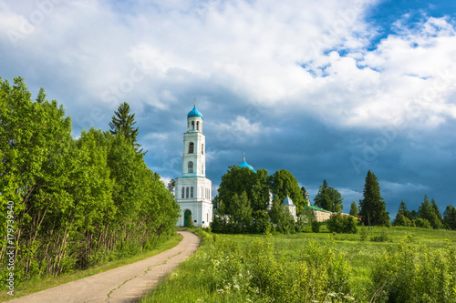 Pokrovsky Avraamiev-Gorodetsky monastery near the village of Nozhkino, Russia. photo