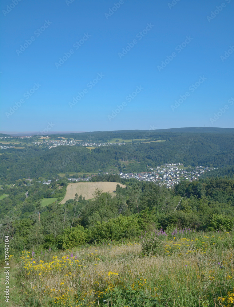 Blick vom Grossen Kopf auf Arzbach,Westerwald,Rheinland-Pfalz,Deutschland