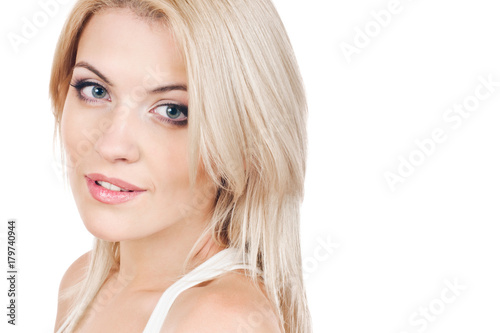 Attractive blonde woman