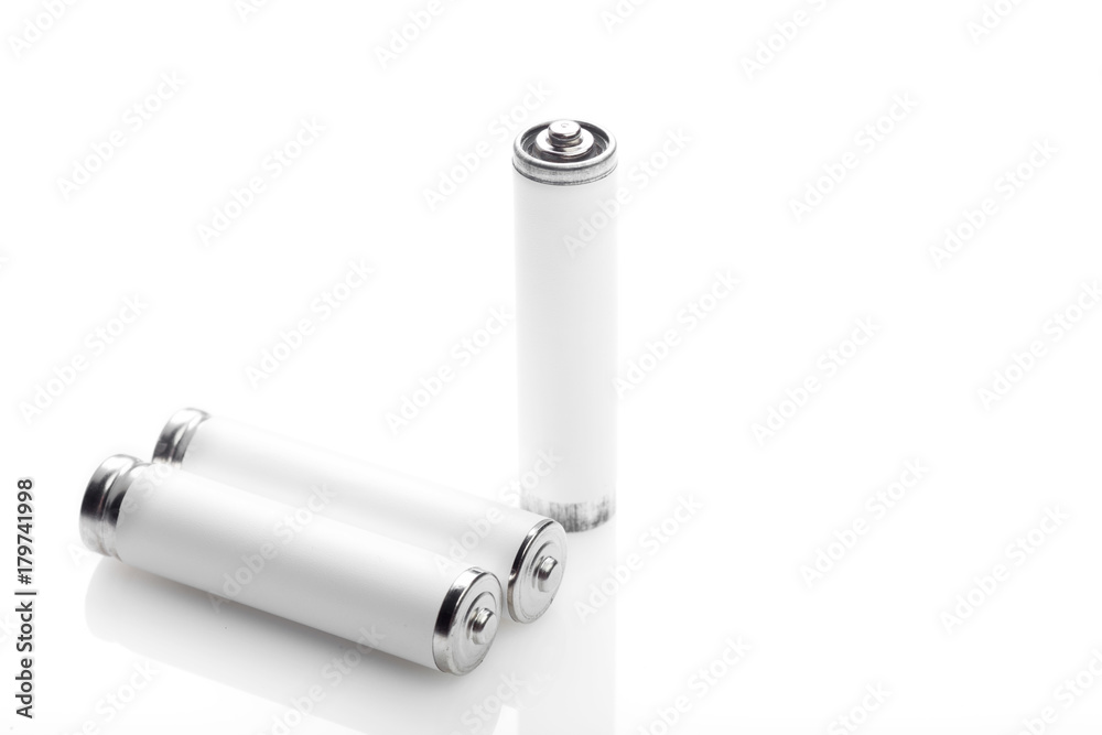 Battery on a white background Battery on a white background