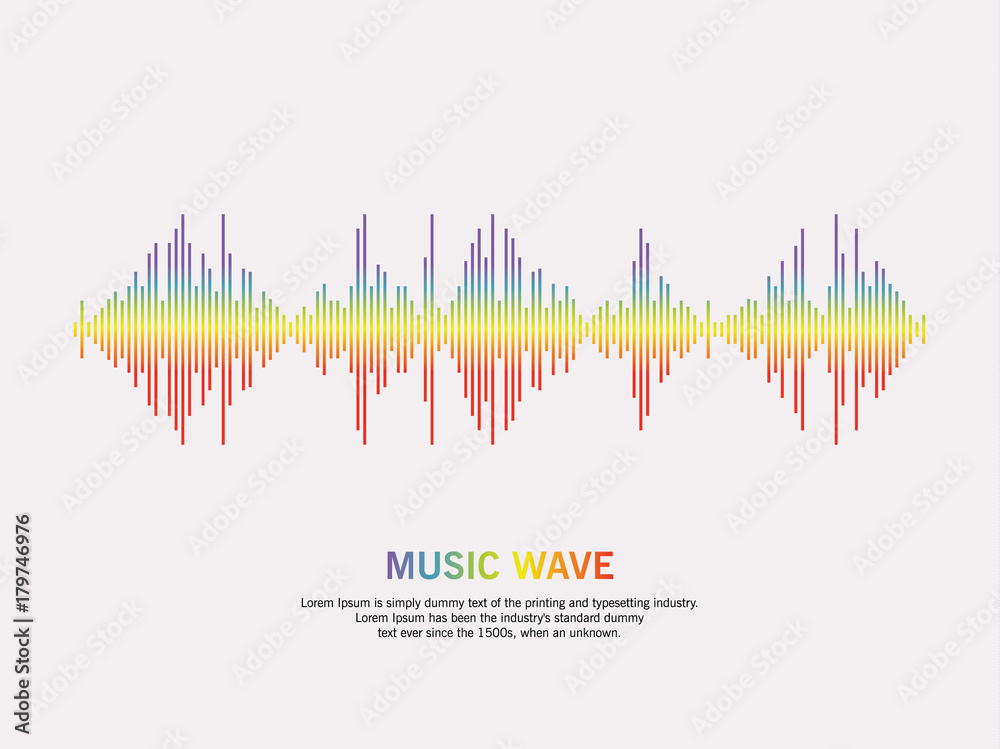 Music wave player logo. Music wave player logo.