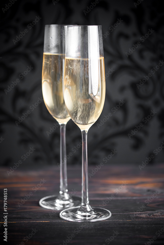 Two glasses of champagne Two glasses of champagne