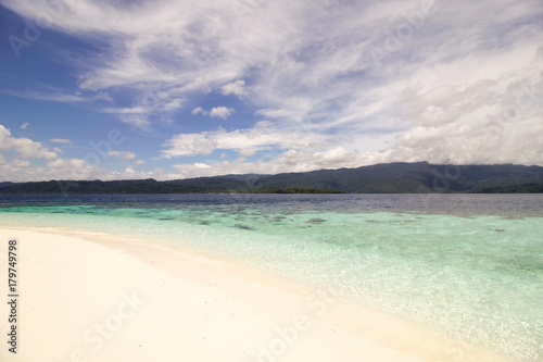 beautiful seascape from an atoll in raja ampat archipelago