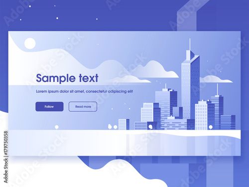 City landscape. Modern architecture, buildings, skyscrapers. Flat vector illustration. 3d style.