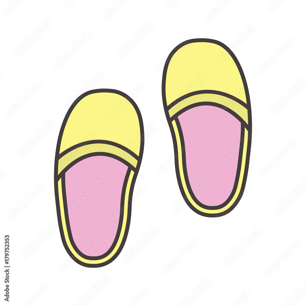 Bedroom slippers color icon Bedroom slippers color icon