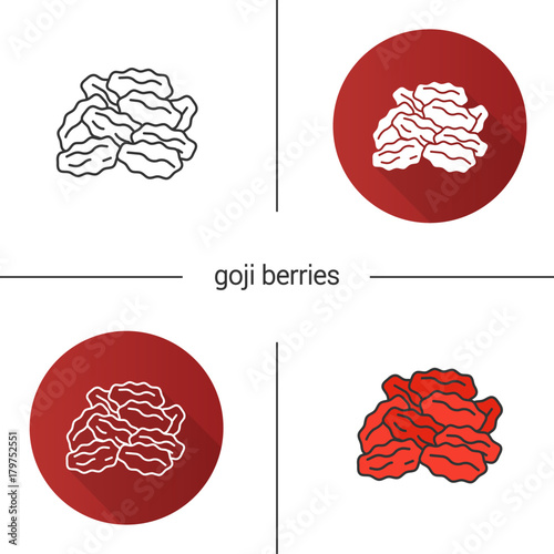 Dried goji berries icon