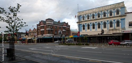 Invercargill New Zealand. Main street. City. South Island. Victorian architecture. © A