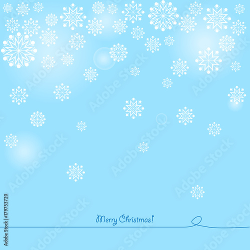 Christmas background in light blue