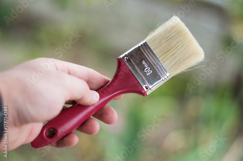 Brush in hand