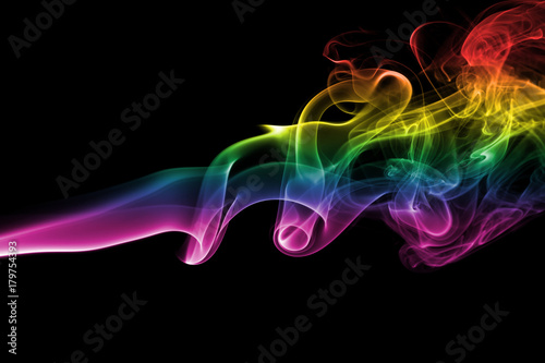 Colorful rainbow smoke 