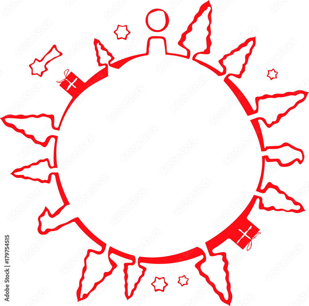 Weihnachtskugel silhouette