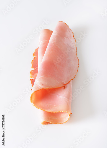 Baked ham slices