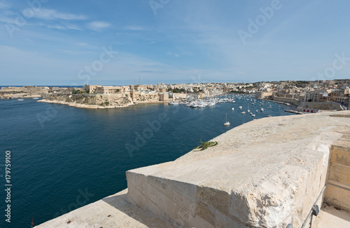 View from Fort Saint Angelo to Kalkara and Birgu