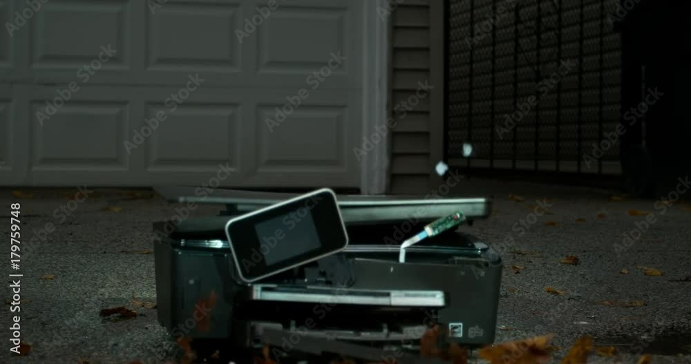 Printer Falls and Breaks on Driveway