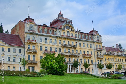 Old spa architecture - great czech spa resort Marianske Lazne (Marienbad) - west part of Czech Republic (region Karlovy Vary)