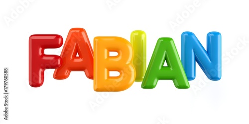 Bubbletext Name Fabian