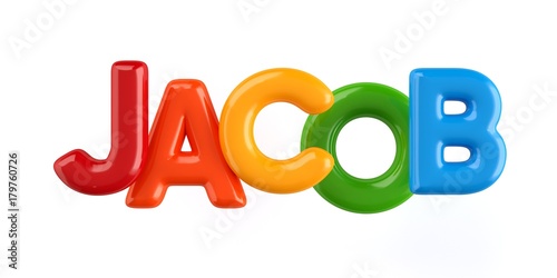 Tableau sur toile Bubbletext Name Jacob