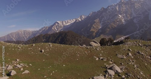 Scenic mountain ridge, aerial