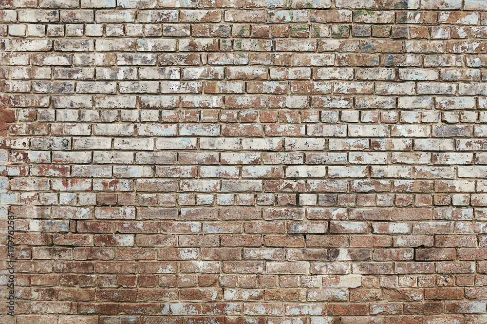 Obraz premium Old red brick wall background texture