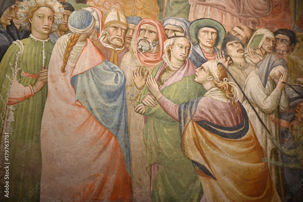 Fresque de l'église San Francesco à Pistoia en Toscane, Italie