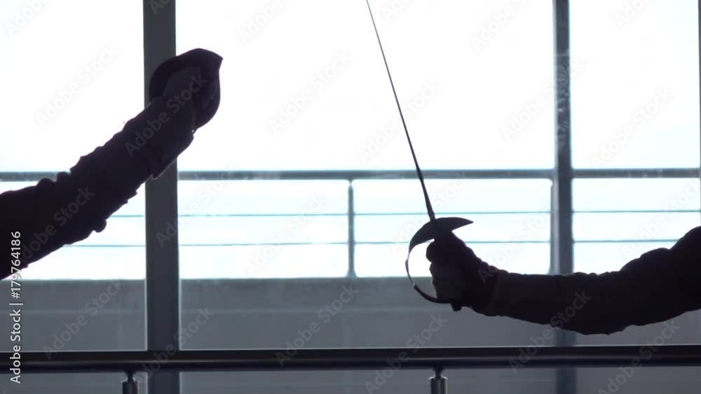 Fencing Match Silhouette