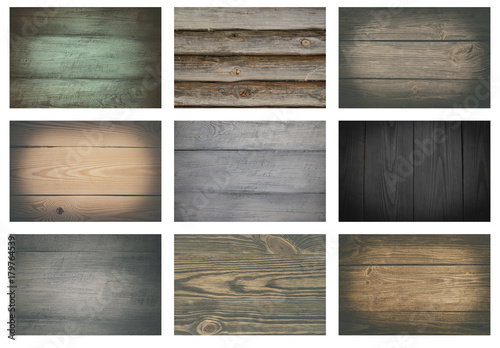 Set of pattern wood texture