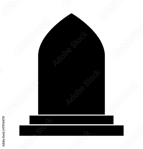 gravestone halloween icon isolated on white background