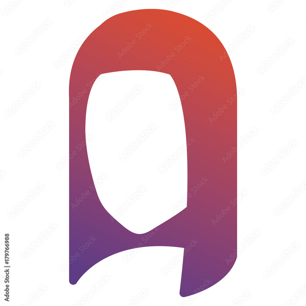 beautiful woman head avatar character