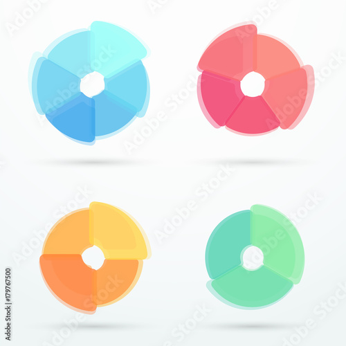 Infographic Business Colorful Linked Shape Cycles B
