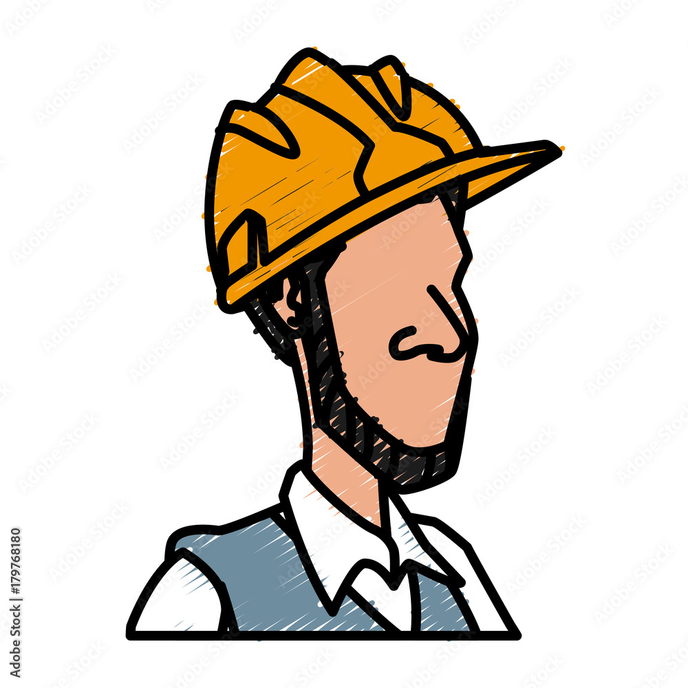 Cartoon worker with tool icon vector illustration graphic design Cartoon worker with tool icon vector illustration graphic design