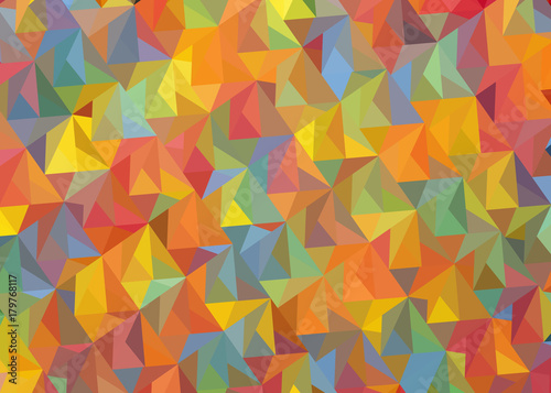 Bright abstract colored background of triangles 