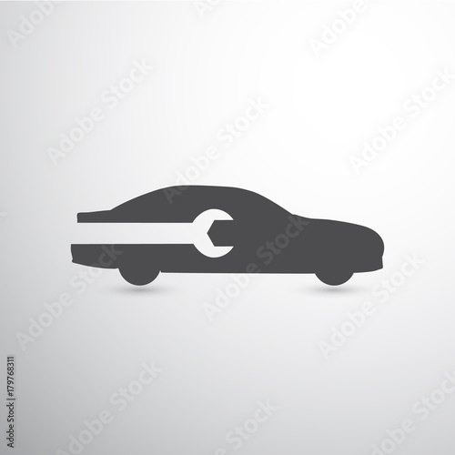 Wrench and car icon