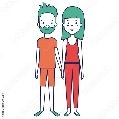 Wallpaper Mural lovers couple avatars characters Torontodigital.ca
