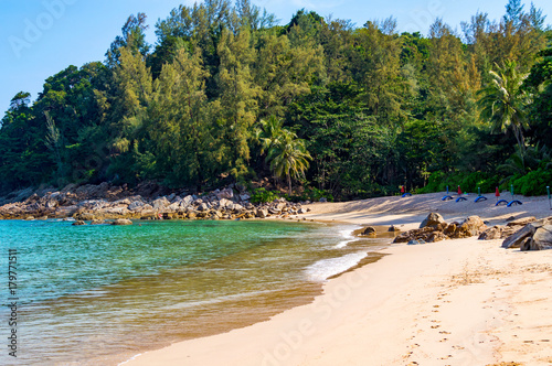 Small calm Hua beach on Phuket island © rostovdriver
