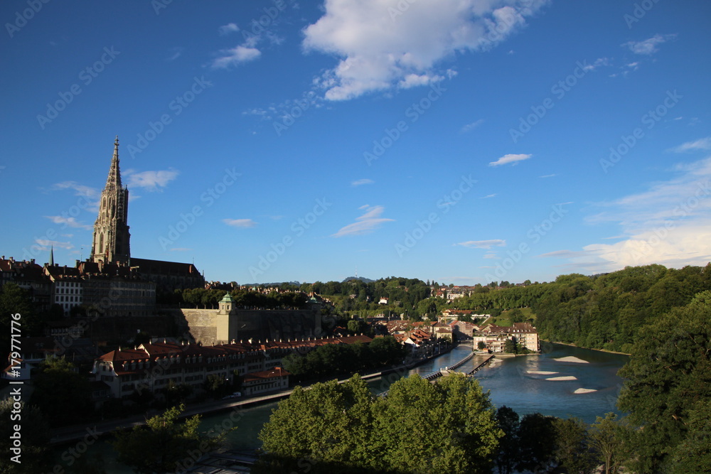 Naklejka premium Bern, Aare river