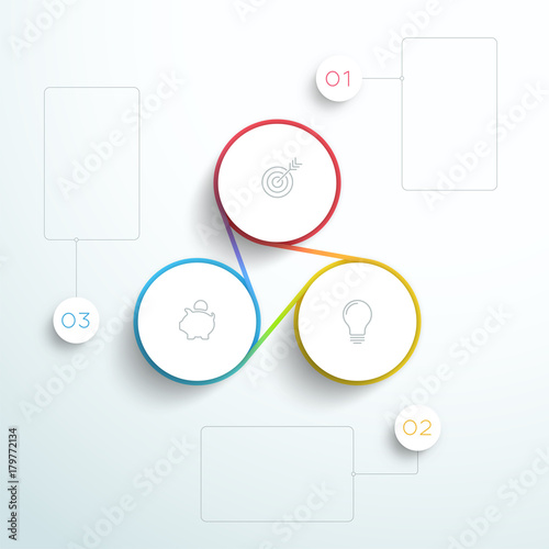 Infographic Business Connected 3 Set Cycle Design