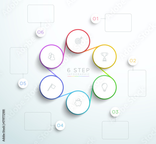 Infographic Business Connected 6 Set Cycle Design