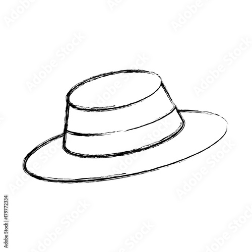 Vintage hat male icon vector illustration graphic design