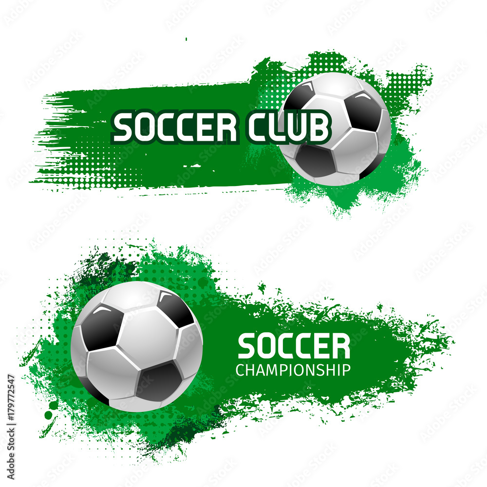 Fototapeta premium Soccer team club football ball vector icon