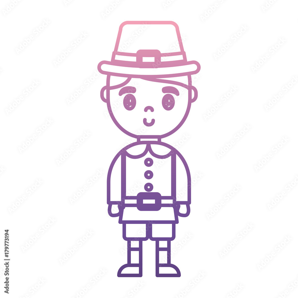 man with pilgrim costume icon over white background vector illustration man with pilgrim costume icon over white background vector illustration