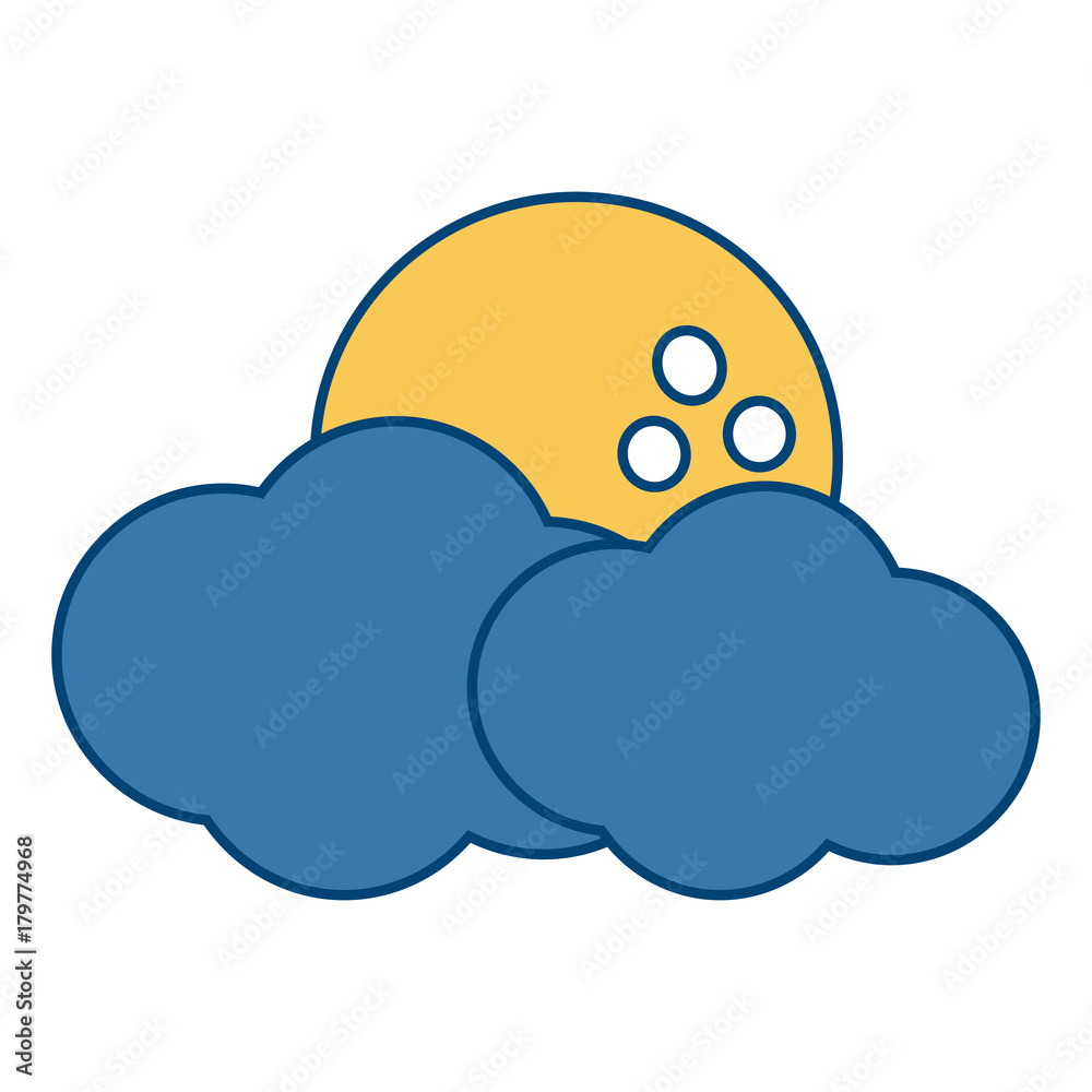 Moon and clouds icon vector illustration graphic design Moon and clouds icon vector illustration graphic design