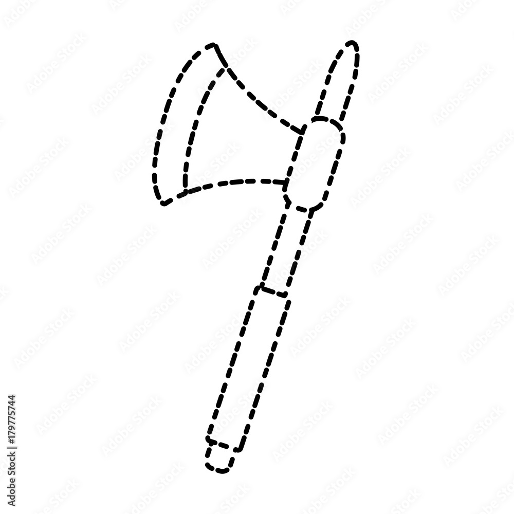 Fototapeta premium Old axe weapon icon vector illustration graphic design