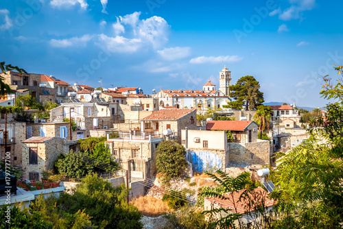 View of Pano Lefkara village in Larnaca district, Cyprus photo