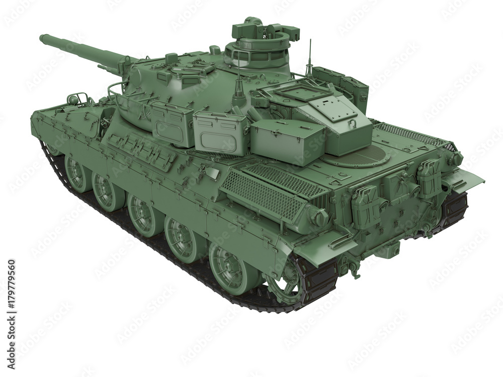 military French tank AMX 30b2 on an isolated white background. 3d illustration military French tank AMX 30b2 on an isolated white background. 3d illustration