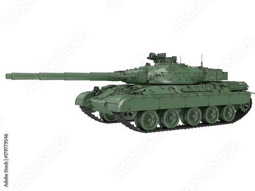 military French tank AMX 30b2 on an isolated white background. 3d illustration
