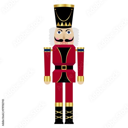 Vector illustration of a  toy nutcracker