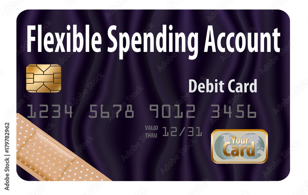 FSA debit card isolated on white. FSA debit card isolated on white.